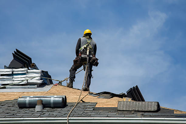 Professional Gutter Installation technician working in Blue Jay, OH